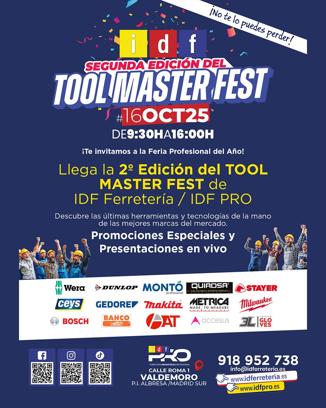 Cartel oficial TOOL MASTER FEST &iexcl;Con asistentes confirmados!