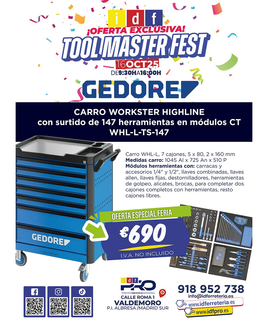Oferta Exclusiva para el TOOL MASTER FEST 2025, La feria de Herramientas Profesionales de Madrid